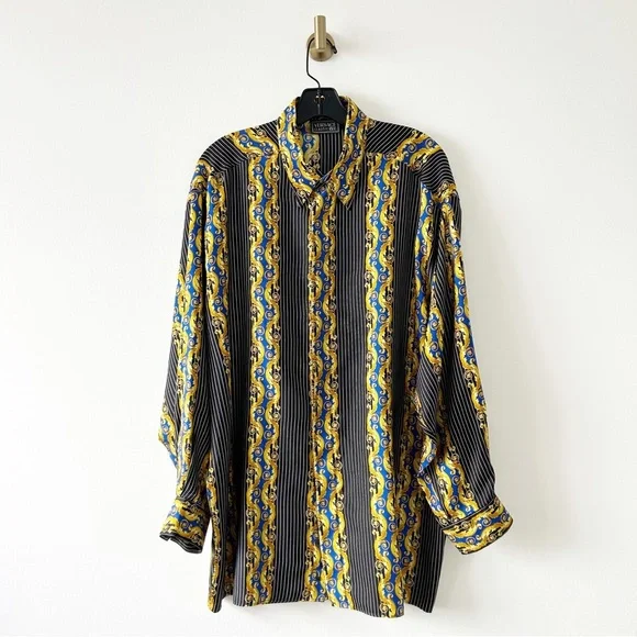 Versace | Shirts | Vintage Versace Classic V2 0 Silk Made In
